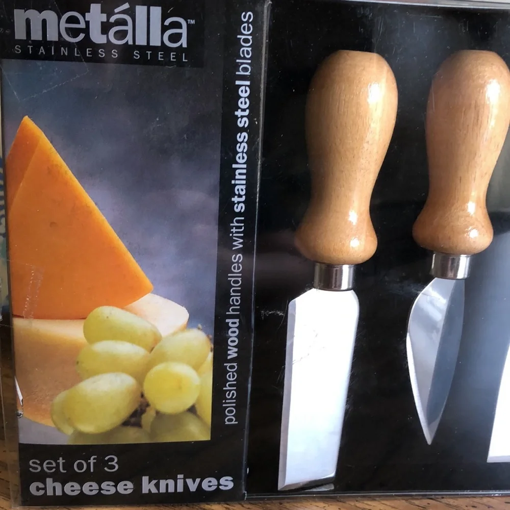 NEW Stainless Steel Vintage Cheese Knives - Picture 1 of 7